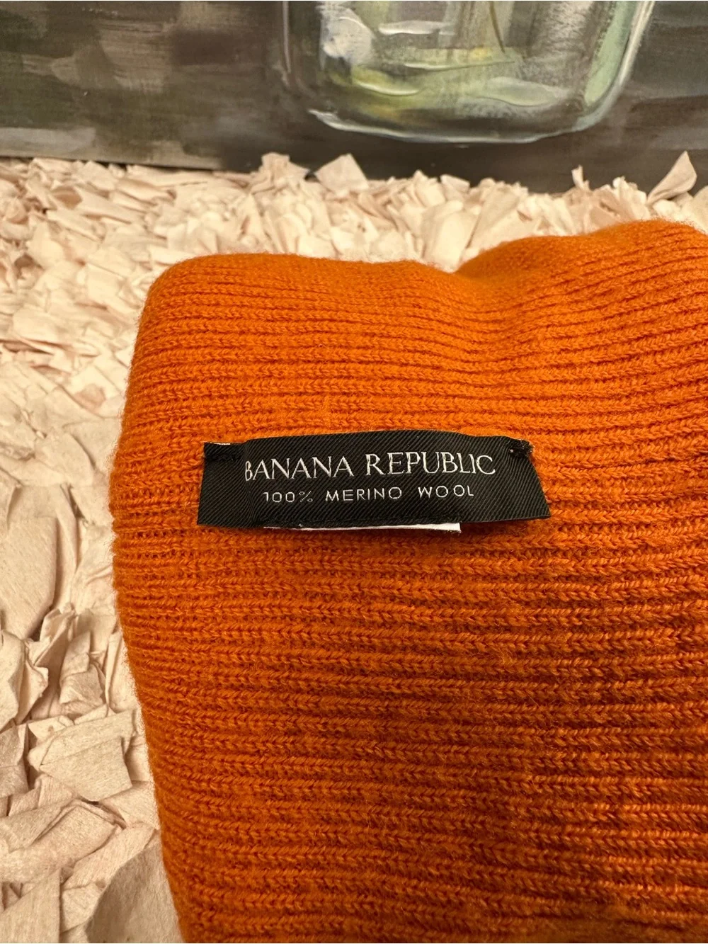 Banana Republic 100% Merino Wool Knit Beanie – Burnt Orange | One Size